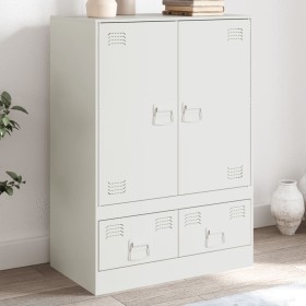 Aparador de acero blanco 67x39x95 cm de vidaXL, Aparadores - Ref: Foro24-841810, Precio: 126,77 €, Descuento: %