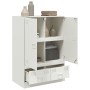 Aparador de acero blanco 67x39x95 cm de vidaXL, Aparadores - Ref: Foro24-841810, Precio: 126,77 €, Descuento: %
