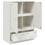 Aparador de acero blanco 67x39x95 cm de vidaXL, Aparadores - Ref: Foro24-841810, Precio: 126,77 €, Descuento: %