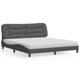 Bed with dark gray fabric mattress 180x200 cm by vidaXL, Beds and slatted bases - Ref: Foro24-3208549, Price: 466,43 €, Disco...
