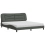 Cama con colchón de tela gris oscuro 180x200 cm de vidaXL, Camas y somieres - Ref: Foro24-3208549, Precio: 473,36 €, Descuent...