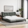 Cama con colchón de tela gris oscuro 180x200 cm de vidaXL, Camas y somieres - Ref: Foro24-3208549, Precio: 473,36 €, Descuent...