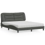 Cama con colchón de tela gris oscuro 160x200 cm de vidaXL, Camas y somieres - Ref: Foro24-3208542, Precio: 459,95 €, Descuent...