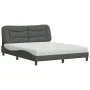 Cama con colchón de tela gris oscuro 160x200 cm de vidaXL, Camas y somieres - Ref: Foro24-3208542, Precio: 433,85 €, Descuent...
