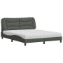 Cama con colchón de tela gris oscuro 160x200 cm de vidaXL, Camas y somieres - Ref: Foro24-3208542, Precio: 459,95 €, Descuent...