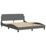 Cama con colchón de tela gris oscuro 160x200 cm de vidaXL, Camas y somieres - Ref: Foro24-3208542, Precio: 433,85 €, Descuent...