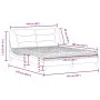 Cama con colchón de tela gris oscuro 160x200 cm de vidaXL, Camas y somieres - Ref: Foro24-3208542, Precio: 433,85 €, Descuent...
