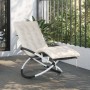 Tumbona geométrica con cojín acero negro y gris de vidaXL, Tumbonas - Ref: Foro24-3213546, Precio: 154,80 €, Descuento: %