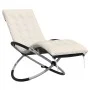Geometric lounger with black and gray steel cushion by vidaXL, Loungers - Ref: Foro24-3213546, Price: 136,20 €, Discount: %