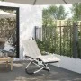 Tumbona geométrica con cojín acero negro y gris de vidaXL, Tumbonas - Ref: Foro24-3213546, Precio: 136,20 €, Descuento: %