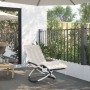 Tumbona geométrica con cojín acero negro y gris de vidaXL, Tumbonas - Ref: Foro24-3213546, Precio: 154,80 €, Descuento: %