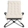 Tumbona geométrica con cojín acero negro y gris de vidaXL, Tumbonas - Ref: Foro24-3213546, Precio: 154,80 €, Descuento: %