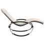 Tumbona geométrica con cojín acero negro y gris de vidaXL, Tumbonas - Ref: Foro24-3213546, Precio: 154,80 €, Descuento: %