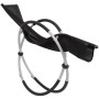 Tumbona geométrica con cojín acero negro y gris de vidaXL, Tumbonas - Ref: Foro24-3213546, Precio: 154,80 €, Descuento: %