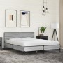 Estructura cama madera ingeniería metal gris Sonoma 160x200 cm de vidaXL, Camas y somieres - Ref: Foro24-3280010, Precio: 161...