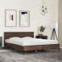 Estructura cama madera ingeniería metal marrón roble 150x200 cm de vidaXL, Camas y somieres - Ref: Foro24-3280006, Precio: 15...