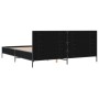 Estructura de cama madera de ingeniería y metal negro 180x200cm de vidaXL, Camas y somieres - Ref: Foro24-3280012, Precio: 16...