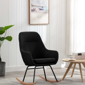 Silla mecedora de tela negra de vidaXL, Mecedoras - Ref: Foro24-289543, Precio: 113,74 €, Descuento: %