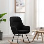 Silla mecedora de tela negra de vidaXL, Mecedoras - Ref: Foro24-289543, Precio: 113,74 €, Descuento: %