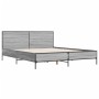 Estructura cama madera ingeniería metal gris Sonoma 120x190 cm de vidaXL, Camas y somieres - Ref: Foro24-3280025, Precio: 146...