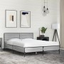 Estructura cama madera ingeniería metal gris Sonoma 120x190 cm de vidaXL, Camas y somieres - Ref: Foro24-3280025, Precio: 146...