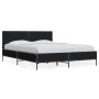 Estructura de cama madera de ingeniería y metal negro 135x190cm de vidaXL, Camas y somieres - Ref: Foro24-3280027, Precio: 15...