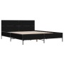 Estructura de cama madera de ingeniería y metal negro 135x190cm de vidaXL, Camas y somieres - Ref: Foro24-3280027, Precio: 15...