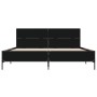 Estructura de cama madera de ingeniería y metal negro 135x190cm de vidaXL, Camas y somieres - Ref: Foro24-3280027, Precio: 15...
