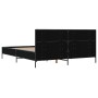 Estructura de cama madera de ingeniería y metal negro 135x190cm de vidaXL, Camas y somieres - Ref: Foro24-3280027, Precio: 15...