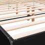 Estructura de cama madera de ingeniería y metal negro 135x190cm de vidaXL, Camas y somieres - Ref: Foro24-3280027, Precio: 15...
