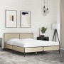 Estructura cama madera ingeniería metal roble Sonoma 140x190 cm de vidaXL, Camas y somieres - Ref: Foro24-3280033, Precio: 14...