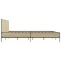 Estructura cama madera ingeniería metal roble Sonoma 140x190 cm de vidaXL, Camas y somieres - Ref: Foro24-3280033, Precio: 14...