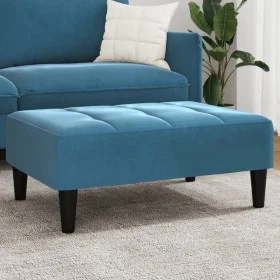 Reposapiés de terciopelo azul 77x55x31 cm de vidaXL, Otomanas - Ref: Foro24-4007365, Precio: 66,82 €, Descuento: %