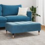 Reposapiés de terciopelo azul 77x55x31 cm de vidaXL, Otomanas - Ref: Foro24-4007392, Precio: 74,98 €, Descuento: %