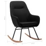 Silla mecedora de tela negra de vidaXL, Mecedoras - Ref: Foro24-289543, Precio: 113,74 €, Descuento: %