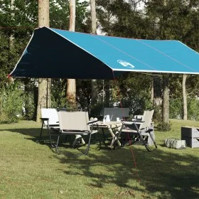 Lona de camping impermeable azul 420x440 cm de vidaXL, Tiendas de campaña - Ref: Foro24-94674, Precio: 49,22 €, Descuento: %