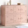 Aparador de acero rosa 99x39x73 cm de vidaXL, Aparadores - Ref: Foro24-841794, Precio: 159,89 €, Descuento: %