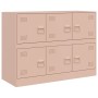 Aparador de acero rosa 99x39x73 cm de vidaXL, Aparadores - Ref: Foro24-841794, Precio: 162,75 €, Descuento: %