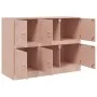 Aparador de acero rosa 99x39x73 cm de vidaXL, Aparadores - Ref: Foro24-841794, Precio: 159,89 €, Descuento: %