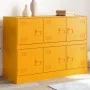 Aparador de acero amarillo mostaza 99x39x73 cm de vidaXL, Aparadores - Ref: Foro24-841796, Precio: 157,55 €, Descuento: %