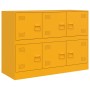 Aparador de acero amarillo mostaza 99x39x73 cm de vidaXL, Aparadores - Ref: Foro24-841796, Precio: 159,91 €, Descuento: %