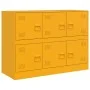 Aparador de acero amarillo mostaza 99x39x73 cm de vidaXL, Aparadores - Ref: Foro24-841796, Precio: 157,55 €, Descuento: %