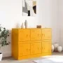 Aparador de acero amarillo mostaza 99x39x73 cm de vidaXL, Aparadores - Ref: Foro24-841796, Precio: 157,55 €, Descuento: %