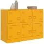 Aparador de acero amarillo mostaza 99x39x73 cm de vidaXL, Aparadores - Ref: Foro24-841796, Precio: 157,55 €, Descuento: %