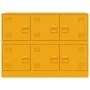 Aparador de acero amarillo mostaza 99x39x73 cm de vidaXL, Aparadores - Ref: Foro24-841796, Precio: 157,55 €, Descuento: %