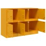 Aparador de acero amarillo mostaza 99x39x73 cm de vidaXL, Aparadores - Ref: Foro24-841796, Precio: 159,91 €, Descuento: %