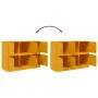 Aparador de acero amarillo mostaza 99x39x73 cm de vidaXL, Aparadores - Ref: Foro24-841796, Precio: 157,55 €, Descuento: %