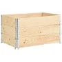 Collar de caja de palés 3 uds madera maciza de pino 50x100 cm de vidaXL, Plataformas de carga y palés - Ref: Foro24-310053, P...