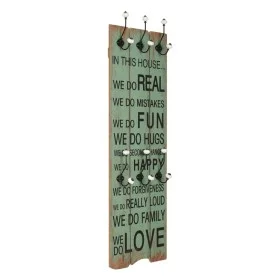 Wall coat rack HAPPY LOVE with 6 hooks 120x40 cm by vidaXL, Hat and coat racks - Ref: Foro24-245855, Price: 49,94 €, Discount: %