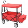 Carrito de mano plegable de acero con capota rojo de vidaXL, Carretillas de carga - Ref: Foro24-147589, Precio: 97,56 €, Desc...